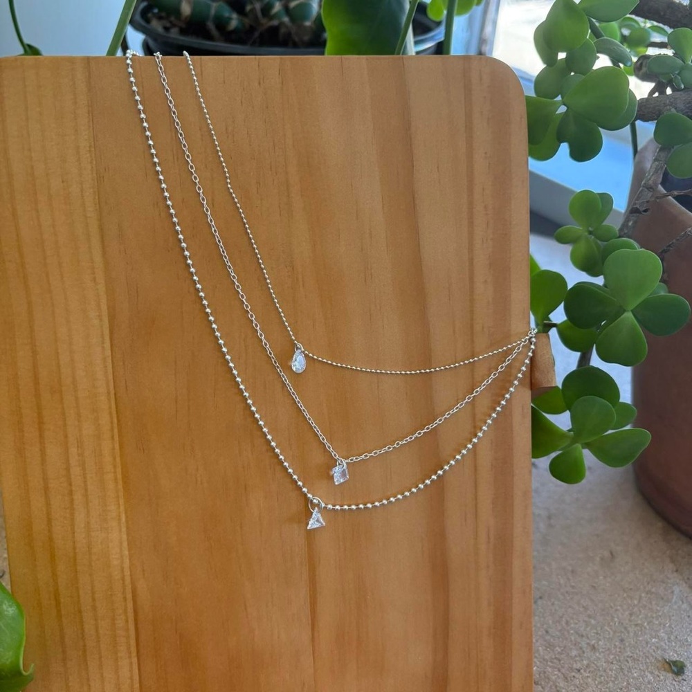 Elegant Silver Layered Necklace